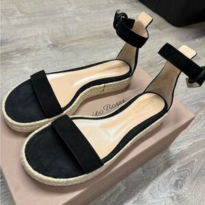 Gianvito Rossi Black Suede Espadrilles